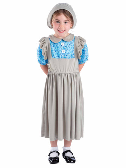 Smiffys Victorian School Mädchenkostüm, Grey CS