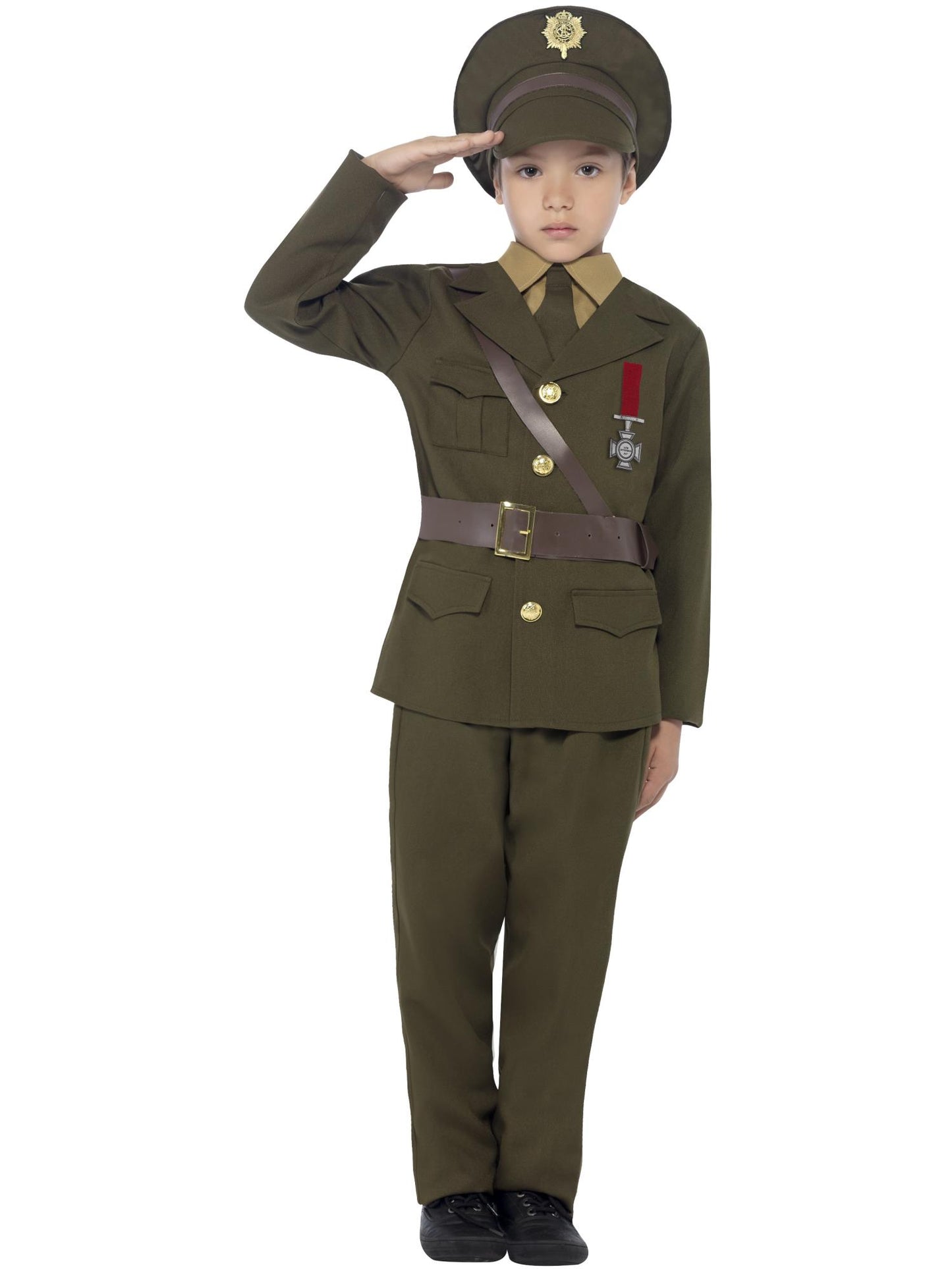 Smiffys 1940S Army Officer Costume, Green CS für Jungen