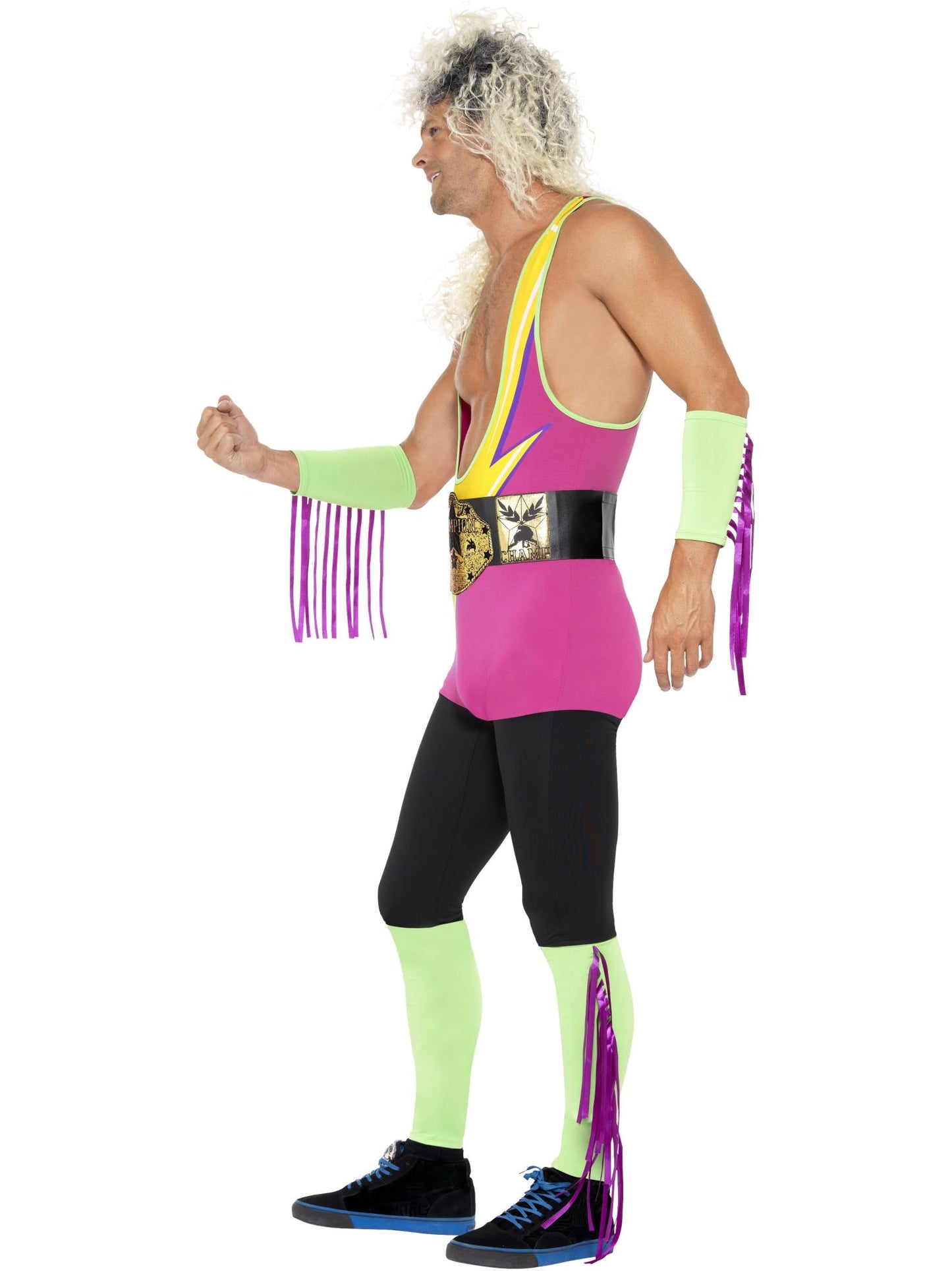 Smiffys Retro Wrestler Costume, Multi-Coloured CS für Herren