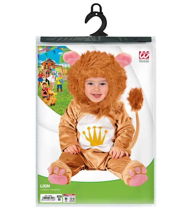 Baby Löwe Kopfbedeckung aus flauschigem Material für Fasnacht und Karneval
