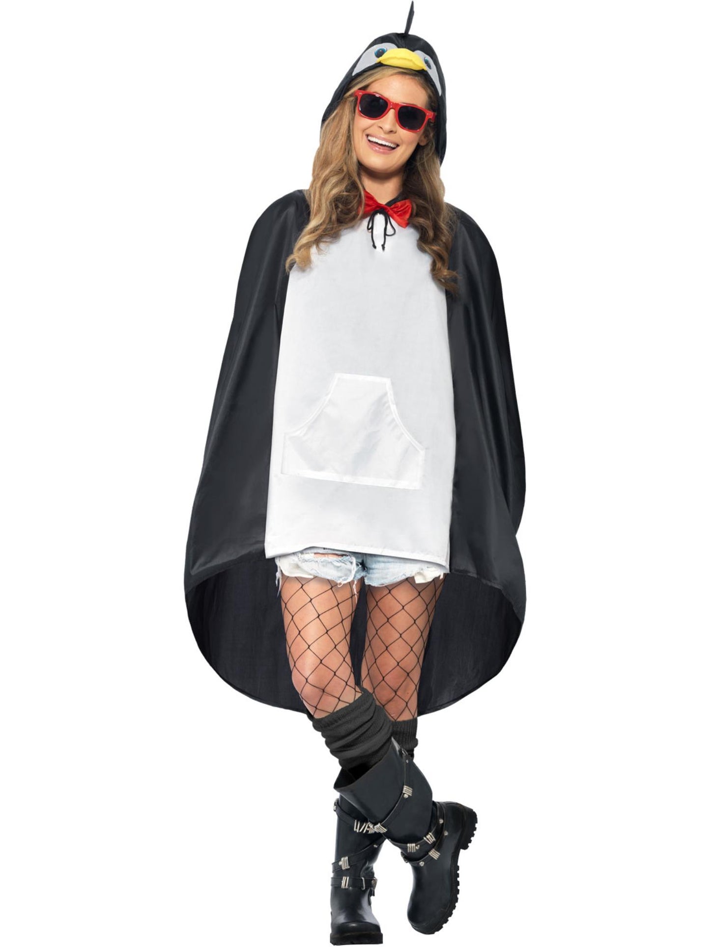 Smiffys ANIMAL Penguin Party Poncho, Black & White CS für Unisex