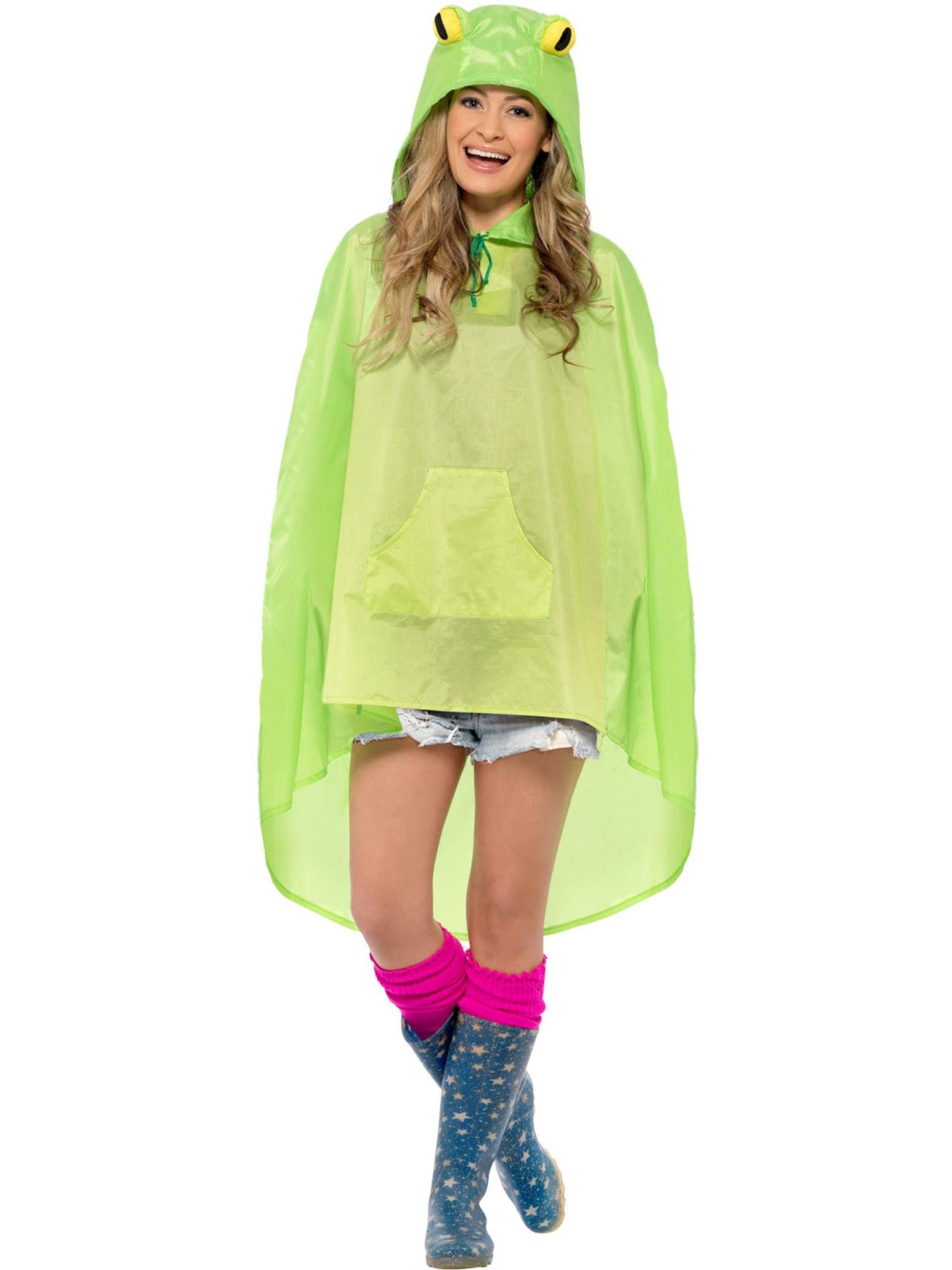 Smiffys ANIMAL Frog Party Poncho, Green CS für Unisex