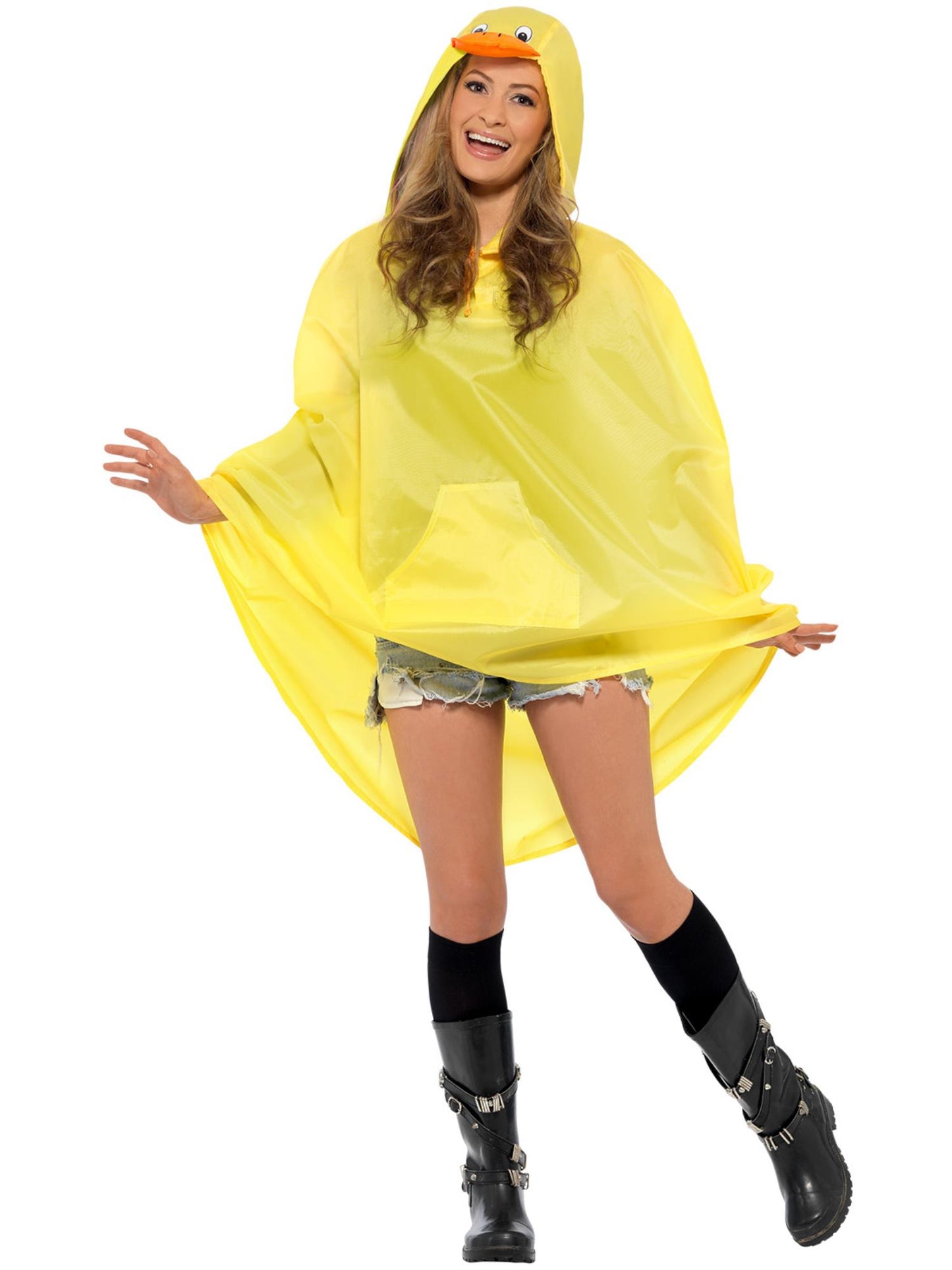 Smiffys Duck Party Poncho, Yellow CS für Unisex