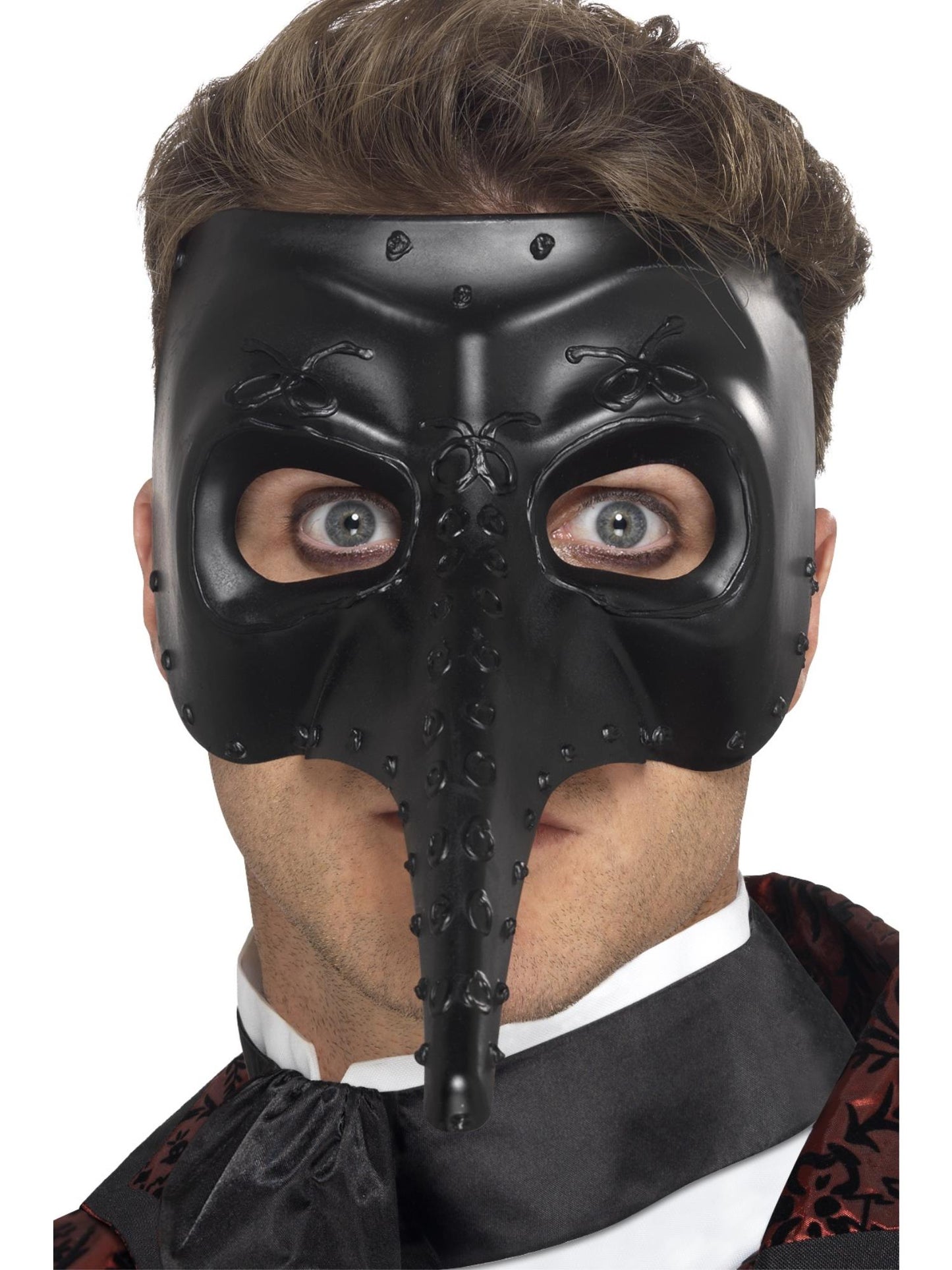 Smiffys MASQUERADE Venetian Gothic Capitano Mask, Black für Herren