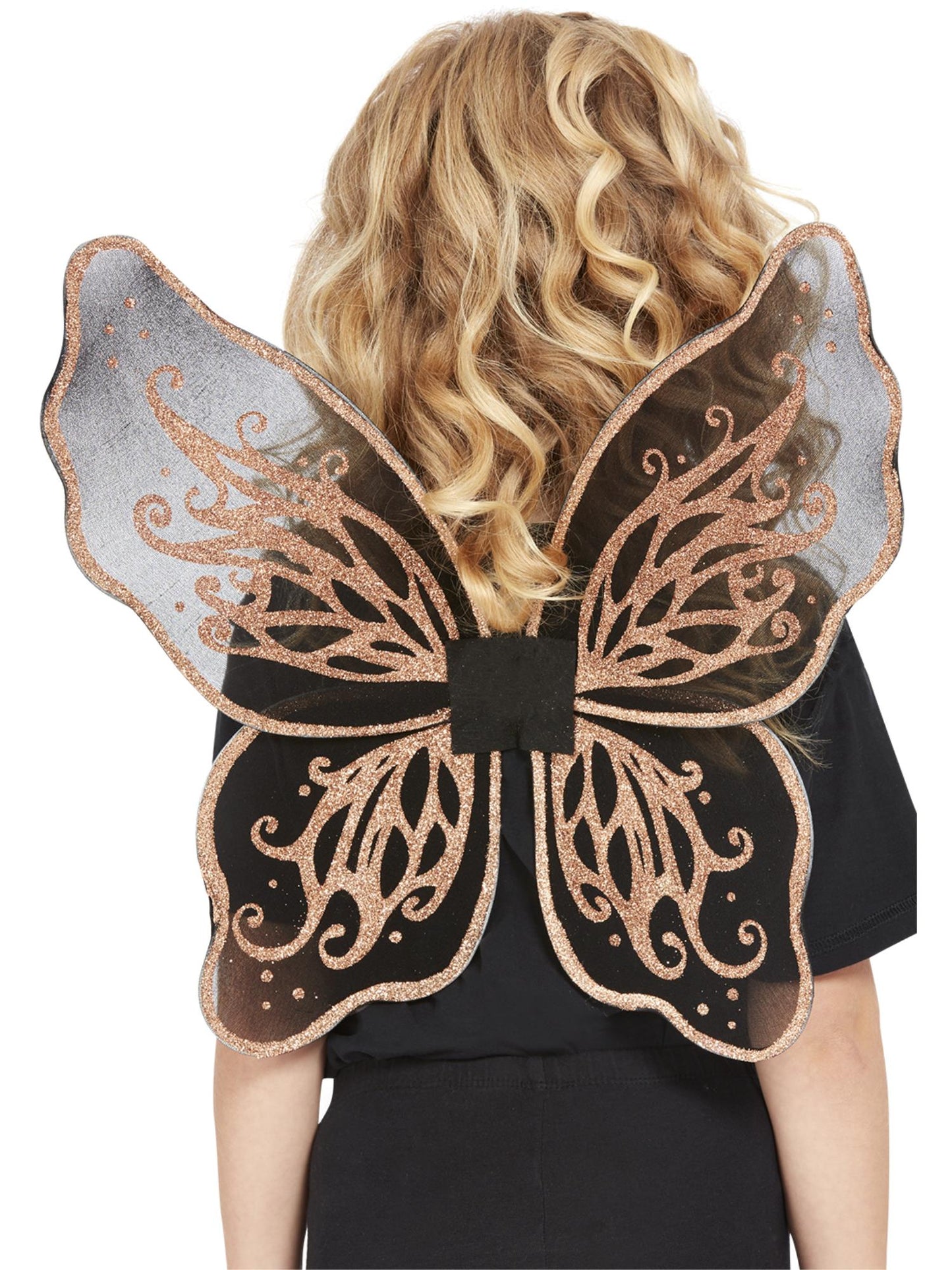 Smiffys HALLACESSO Dark Botanicals Butterfly Wings, 43cm/17in, Gold, für Mädchen