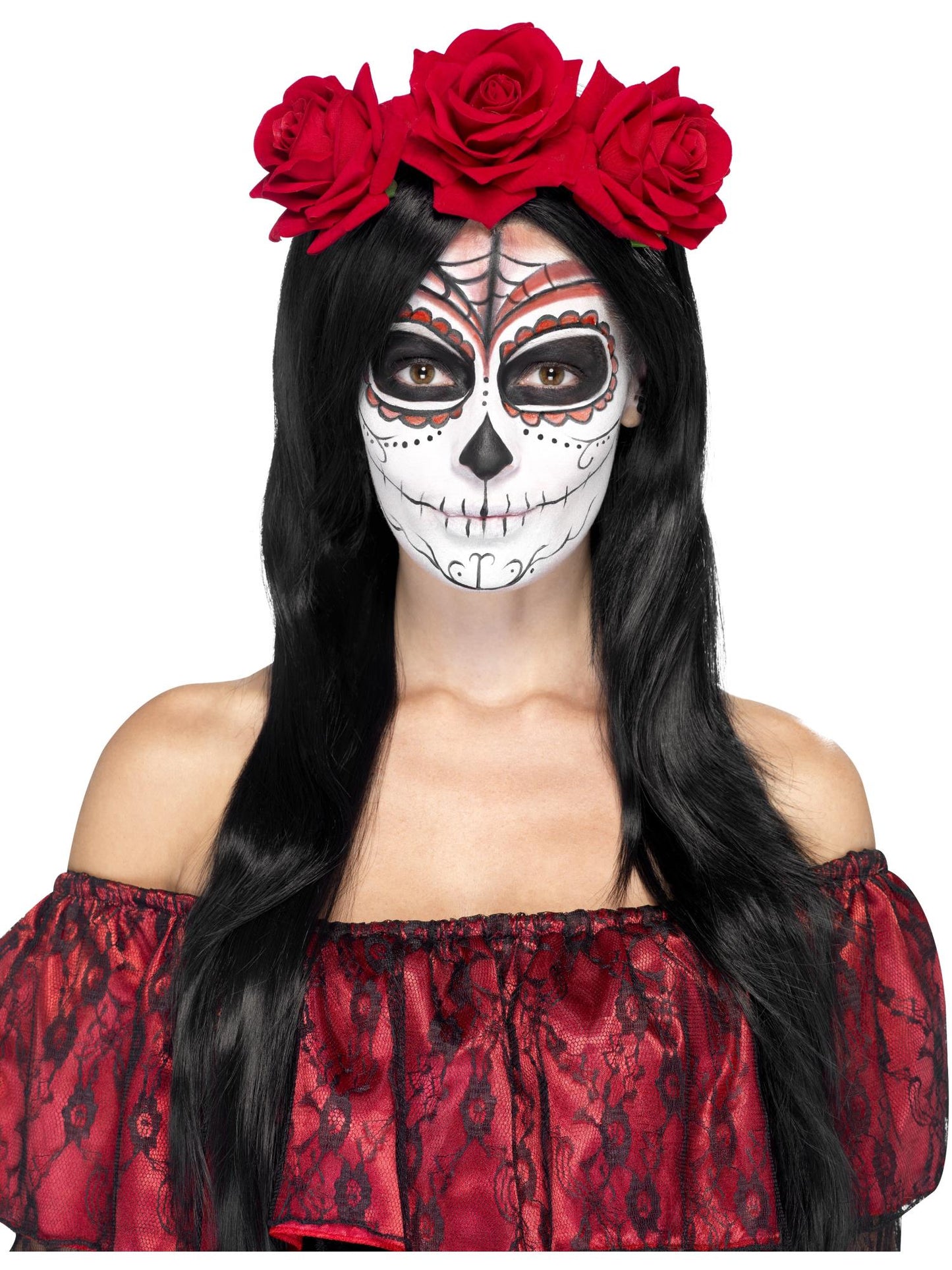 Smiffys DAYDEAD Day of the Dead Headband, Red HA für Damen