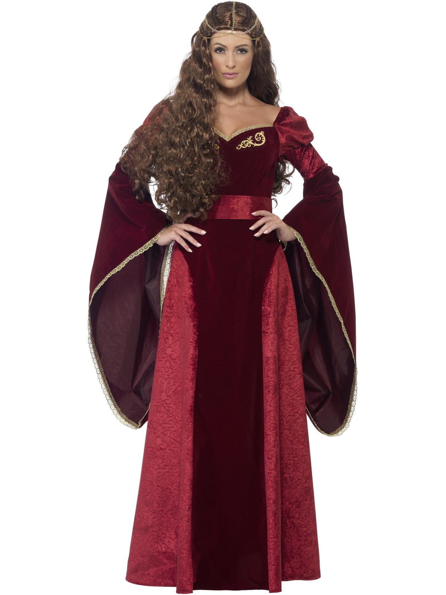 Smiffys Deluxe Medieval Queen Costume, Red CS für Damen