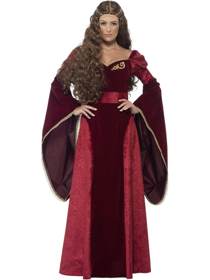 Smiffys Deluxe Medieval Queen Costume, Red CS für Damen