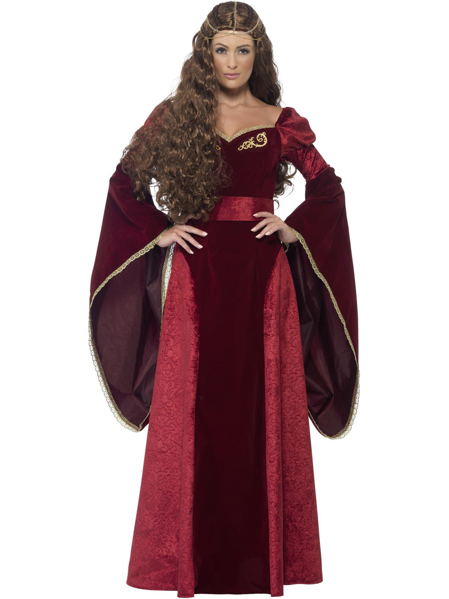 Smiffys Deluxe Medieval Queen Costume, Red CS für Damen
