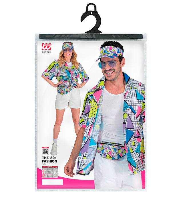 Weißes Hemd im 80er Jahre Funky Fashion Stil für Fasnacht