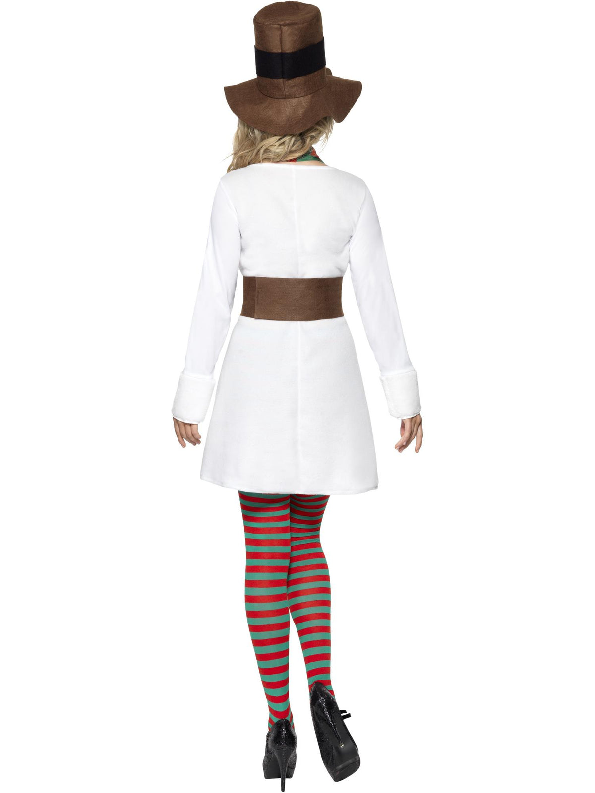 Smiffys Miss Snowman Weihnachtskostüm für Damen in Weiss – Detailansicht