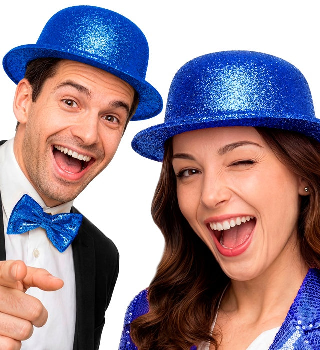 Blaue Melone als Kostüm-Accessoire für Fasnacht und Karneval