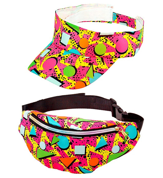 "The 80s FUNKY FASHION - funky pink" (Schirmmütze & Gürteltasche) Pink / Rosa