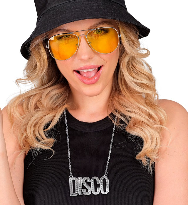 Bunte Disco Kette 65 cm als Fasnachts- und Mottoparty-Accessoire