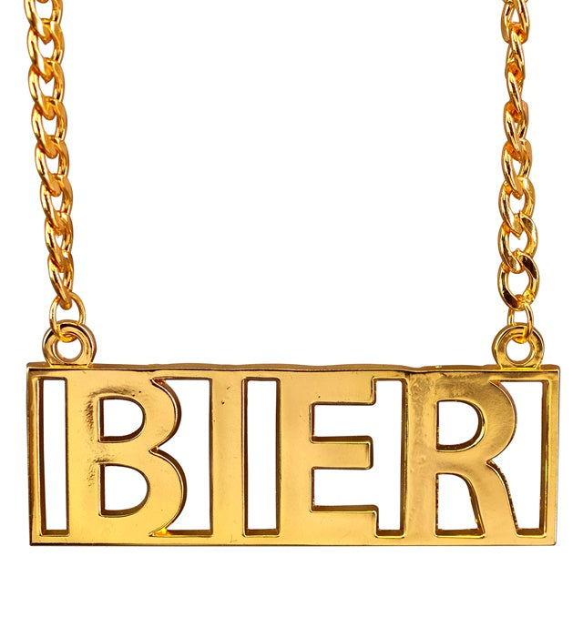 Lange Bierkette 65 cm als Fasnacht-Accessoire