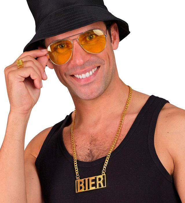 Lange Bierkette 65 cm als Fasnacht-Accessoire