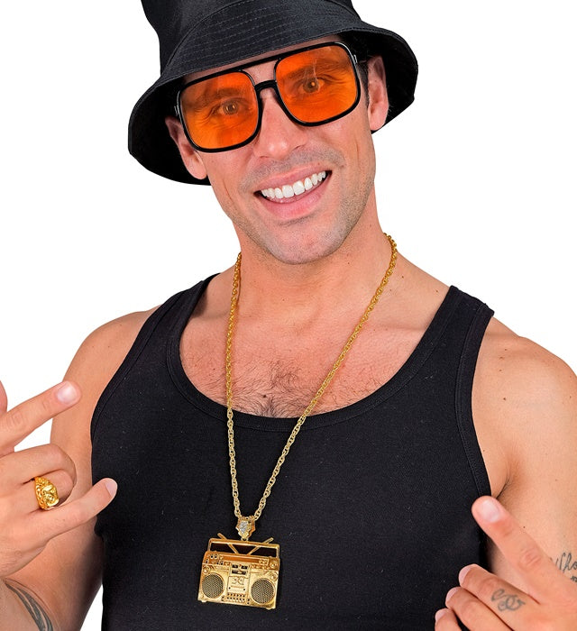 Ghetto Blaster Kette 75 cm als Accessoire für Fasnacht und Karneval