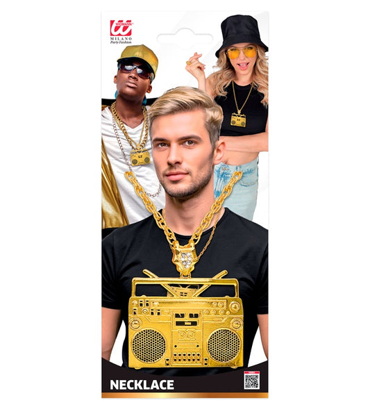"GHETTOBLASTER KETTE" 75 cm Gold