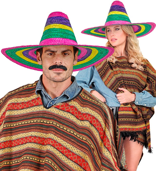 MEHRFARBIGER SOMBRERO 50 cm