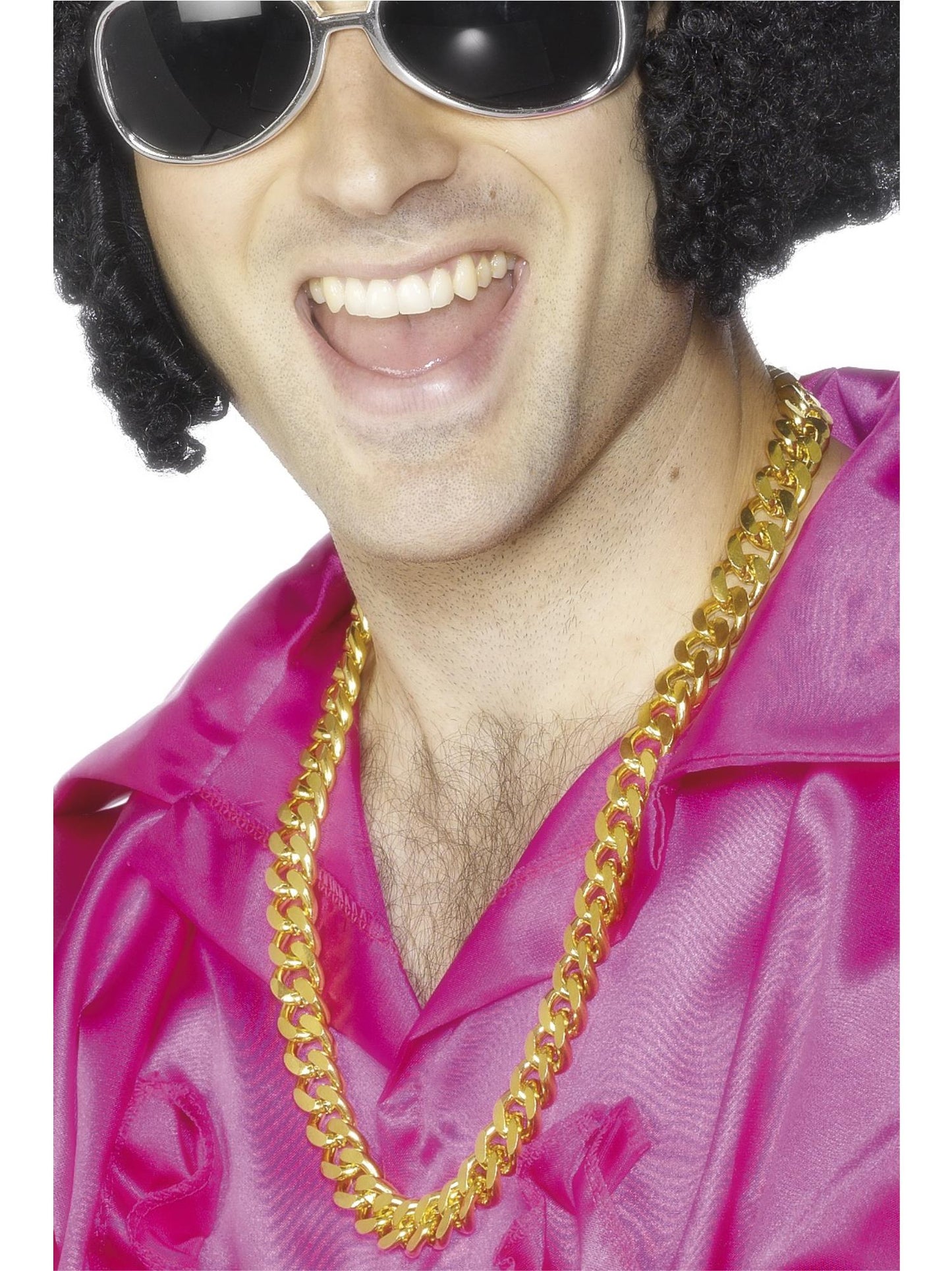 Smiffys 1980S Bling Neckchain, Gold AC für Herren