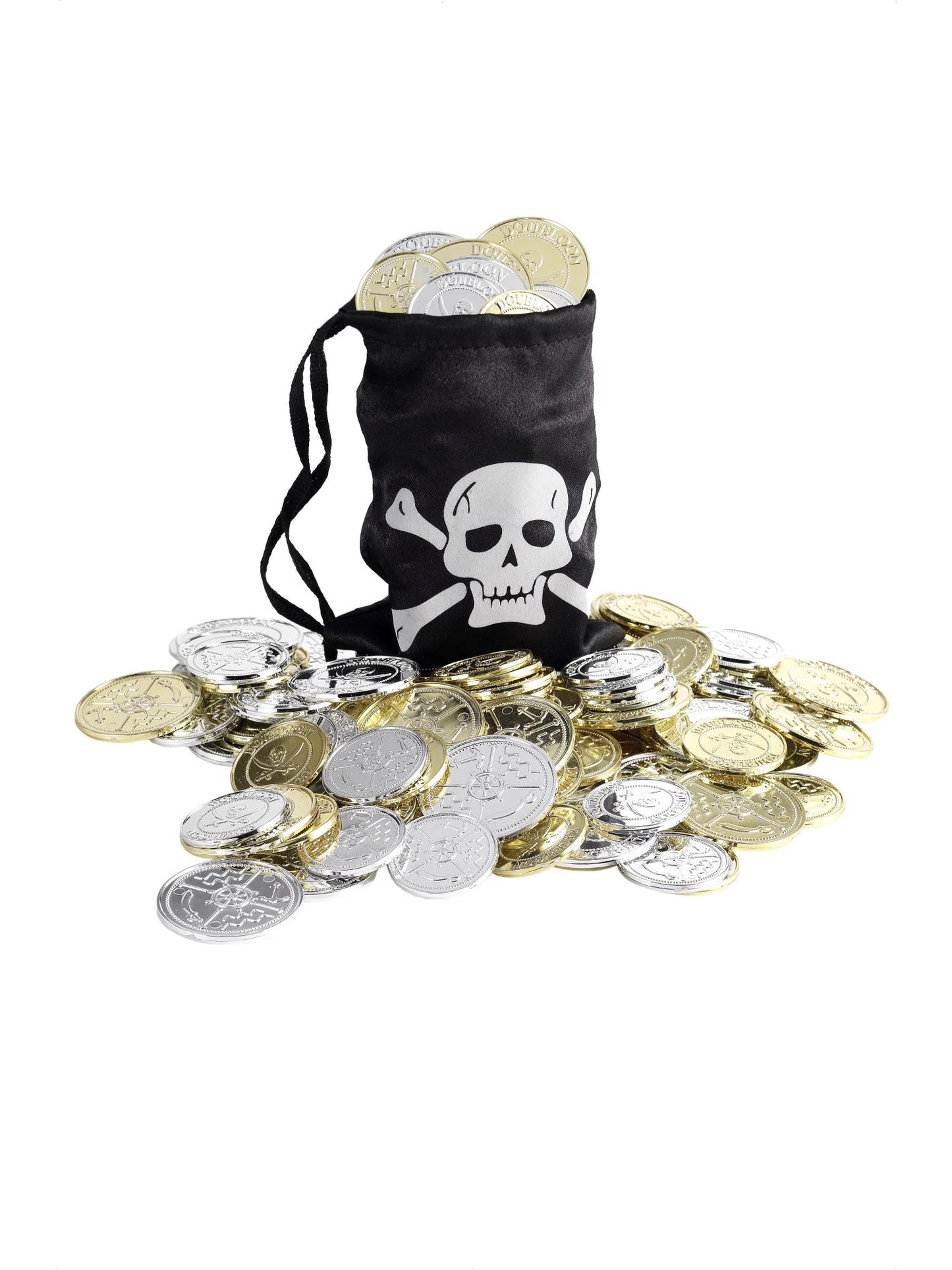 Smiffys Pirate Coin Bag, Black für Unisex