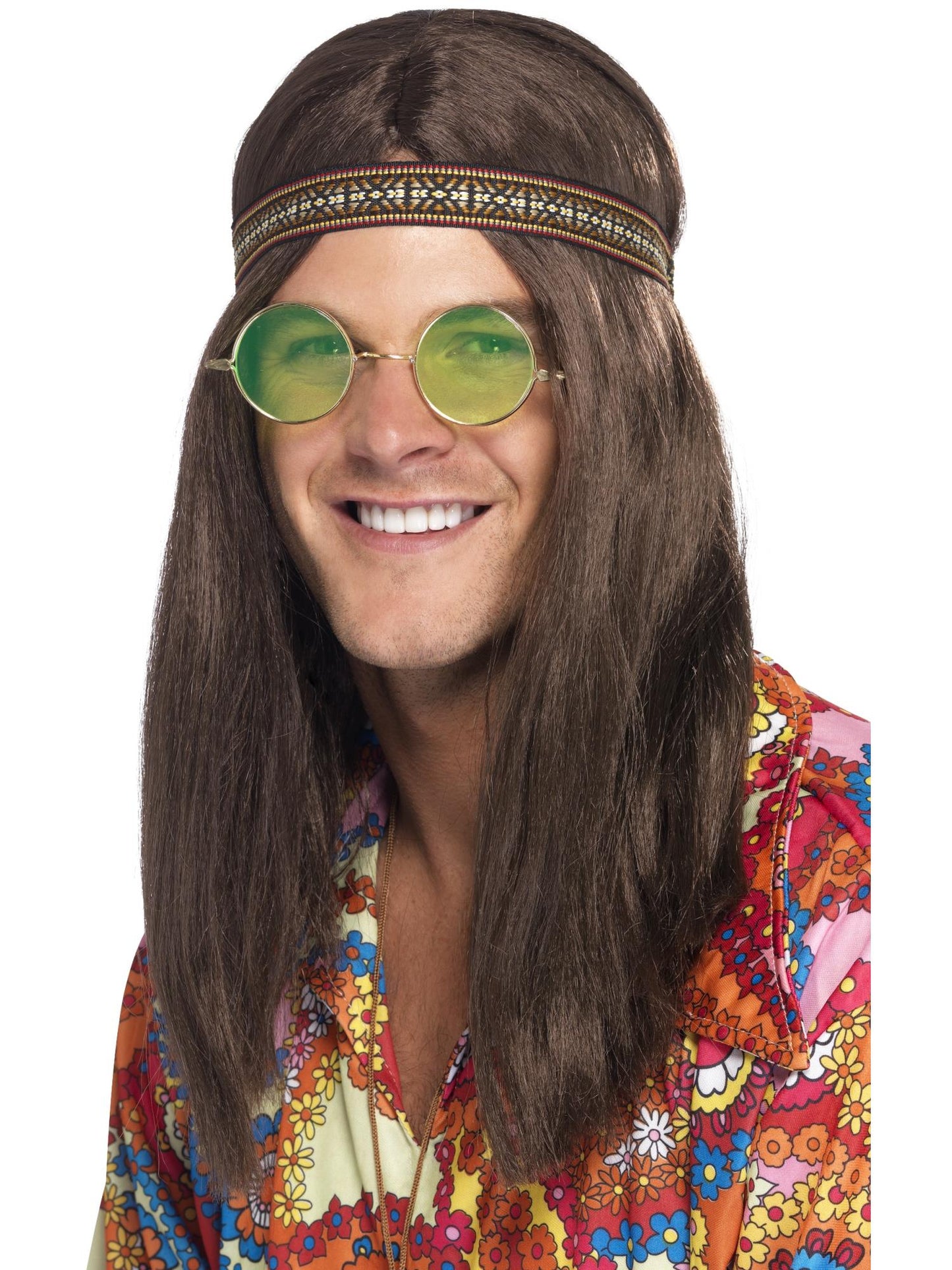 Smiffys Mens Hippie Kit, Brown AC für Herren