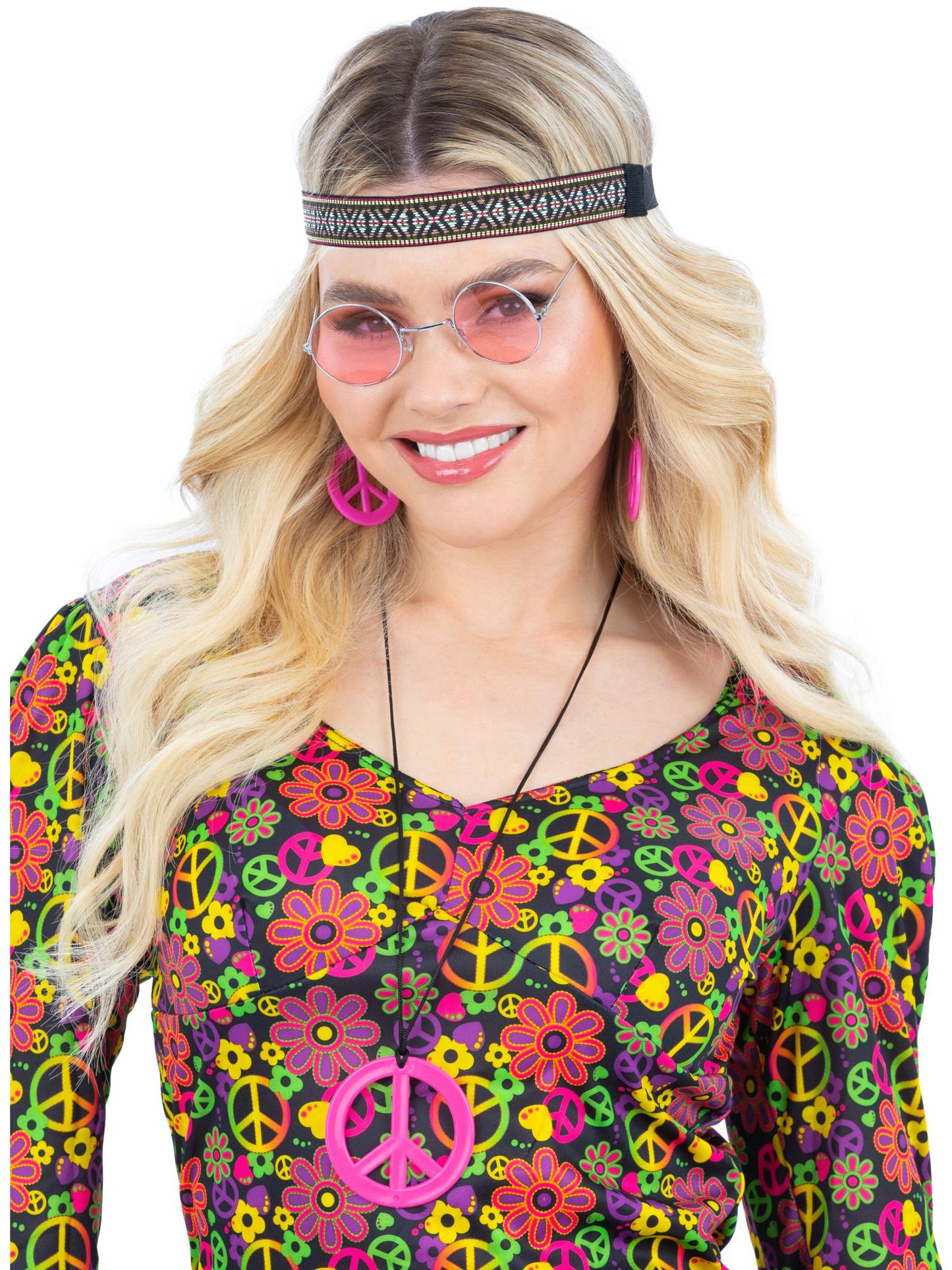 Smiffys 1960S Hippie Kit, Pink AC für Damen