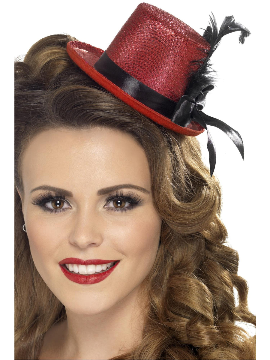Smiffys 1920S Mini Tophat, Red für Damen