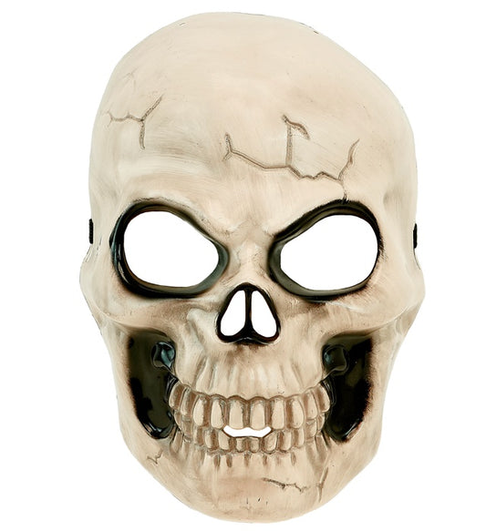 Totenkopfmaske aus Kunststoff für Erwachsene in realistischer Optik