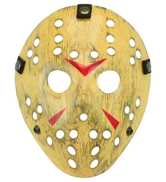 Hockey Killer Maske aus Hardplastik mit gruseligem Design für Halloween und Fasnacht