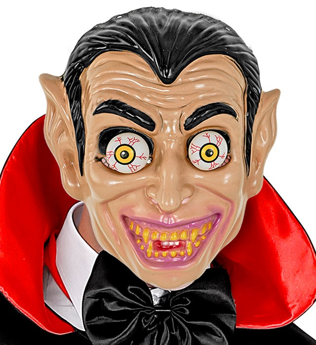 Vampirmaske aus Hardplastik mit wackelnden Augen für Halloween und Fasnacht