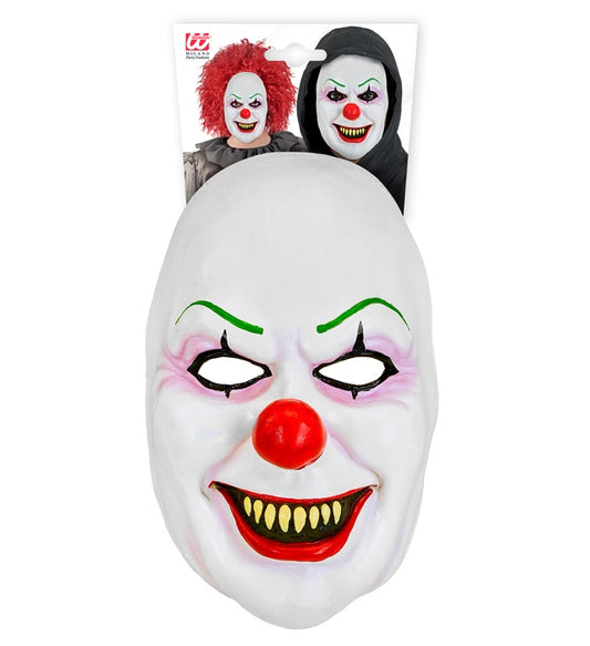 Killer Clown Maske aus Latex mit grimmigem Gesichtsausdruck