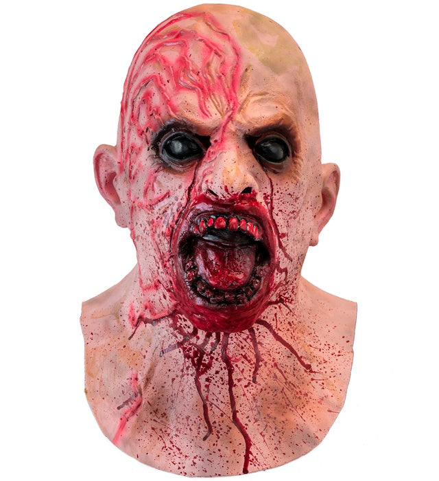 Latex Zombie Vollkopfmaske mit Hals- und Nackenbereich für Halloween
