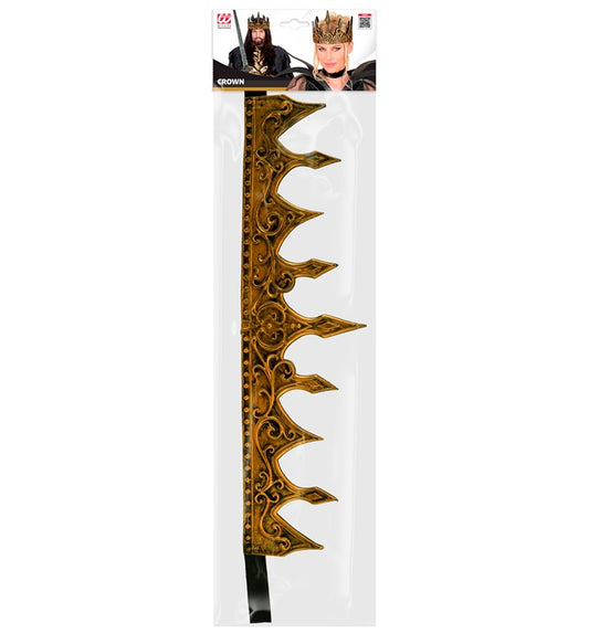 Goldene historische Latexkrone als Fasnachtsaccessoire