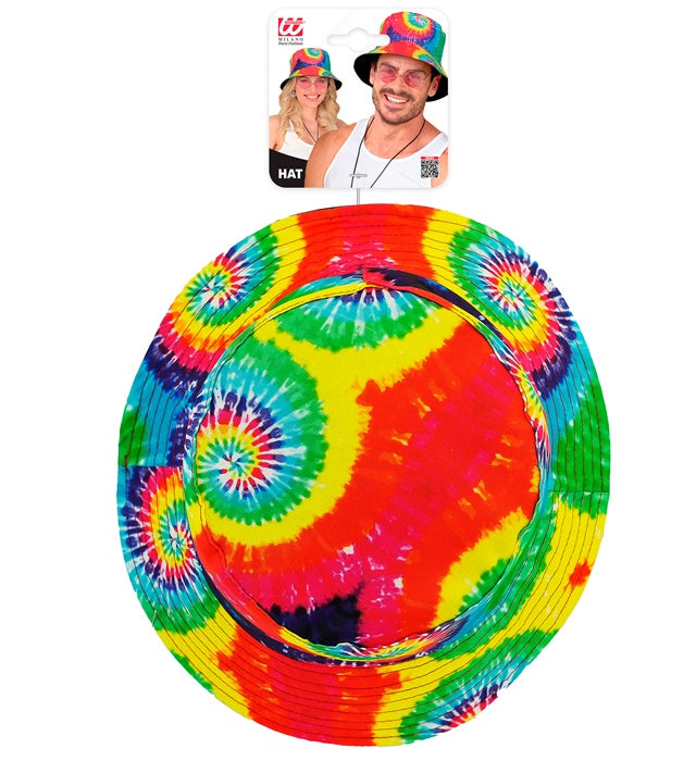 Bunter Tie Dye Anglerhut mit farbenfrohem Muster