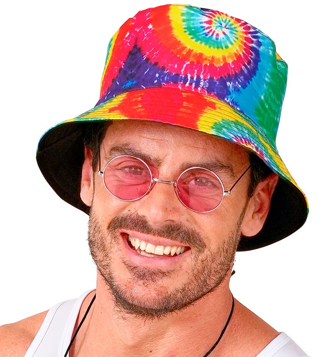 Bunter Tie Dye Anglerhut mit farbenfrohem Muster
