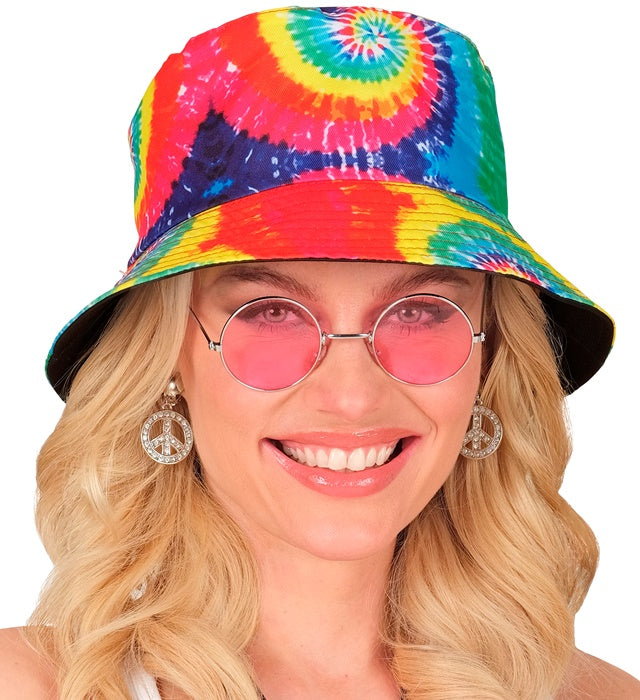 Bunter Tie Dye Anglerhut mit farbenfrohem Muster