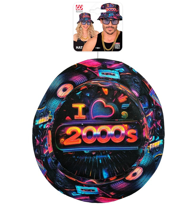 2000er Anglerhut in klassischem Design für Fasnacht und Mottoparty