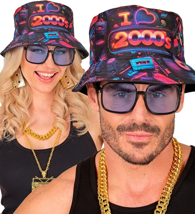 2000er Anglerhut in klassischem Design für Fasnacht und Mottoparty