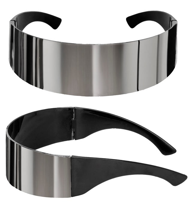 Spiegelbrille mit reflektierenden Gläsern als Fasnachts-Accessoire