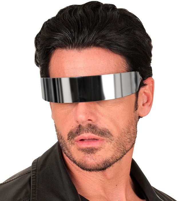 Spiegelbrille mit reflektierenden Gläsern als Fasnachts-Accessoire