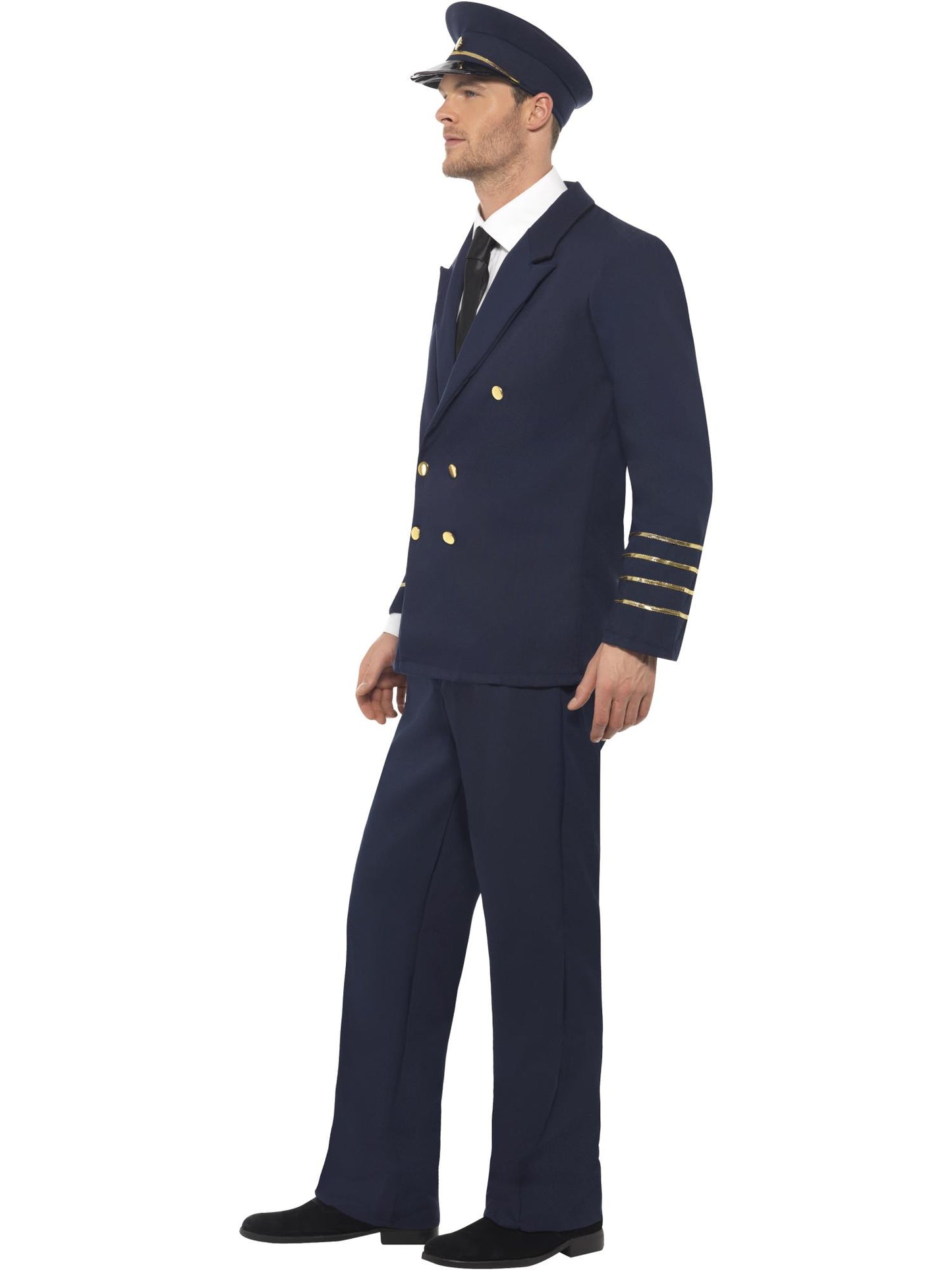 Smiffys Pilot Costume, Navy Blue CS für Herren
