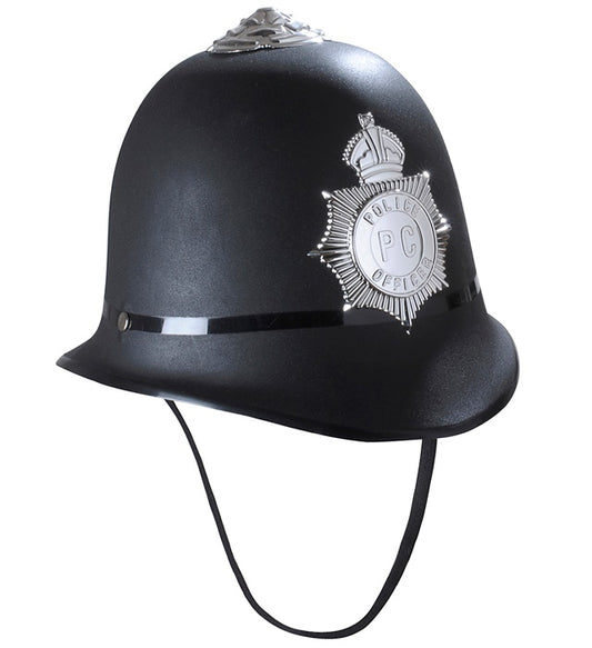 Polizistenhut aus Hartplastik mit Polizeiemblem für Fasnacht und Karneval