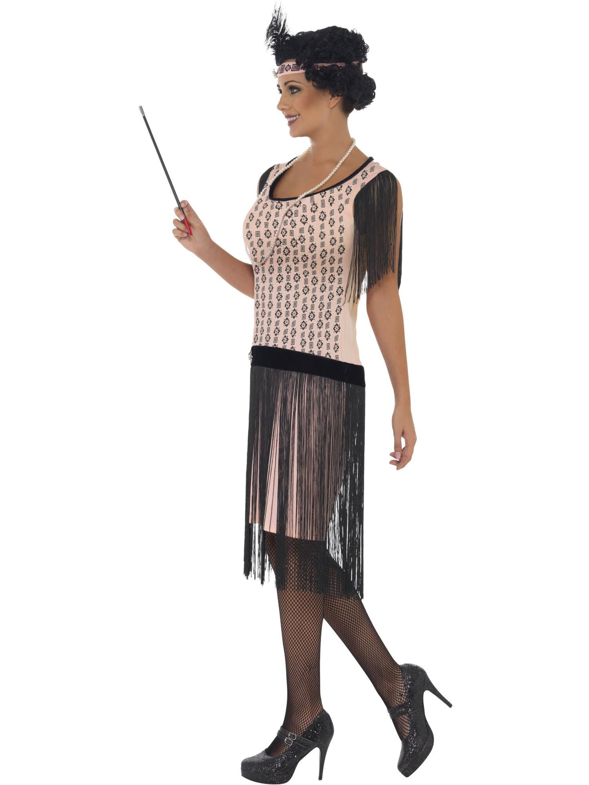 Smiffys 20s Coco Flapper Costume, Pink CS für Damen