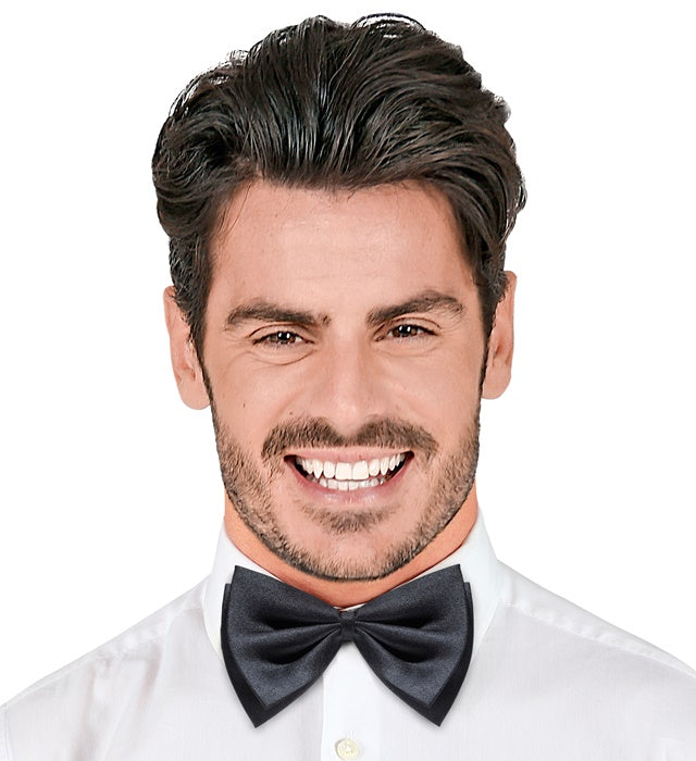 Verstellbare schwarze Deluxe Fliege für festliche Anlässe und Fasnacht