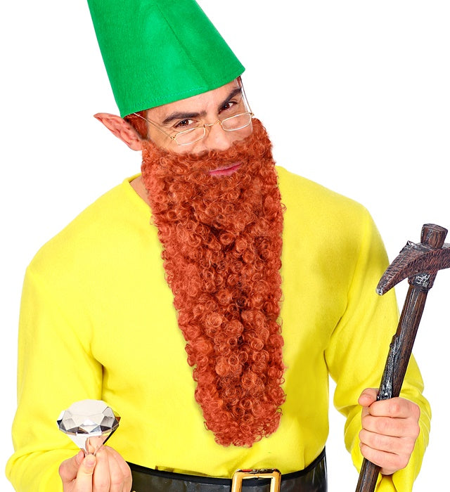 Roter Maxibart mit Schnurrbart als Fasnacht Kostümzubehör