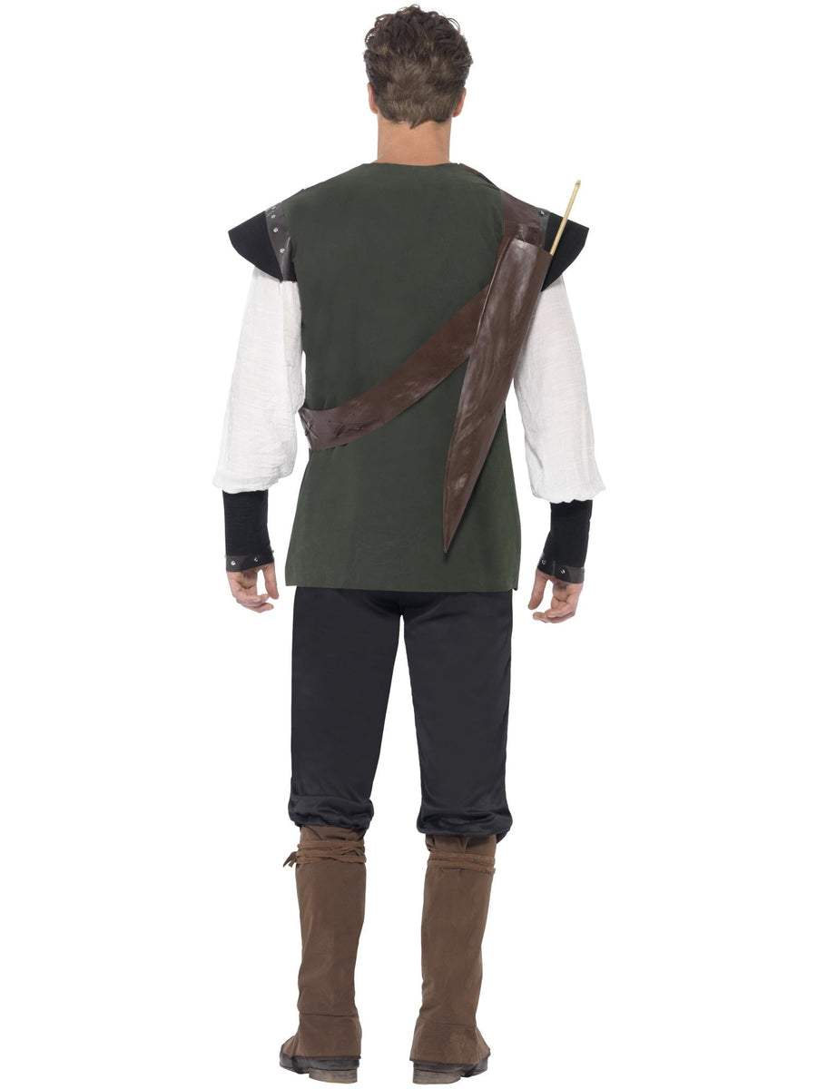 Grünes Robin-Hood-Kostüm von Smiffys für Herren – Detailansicht