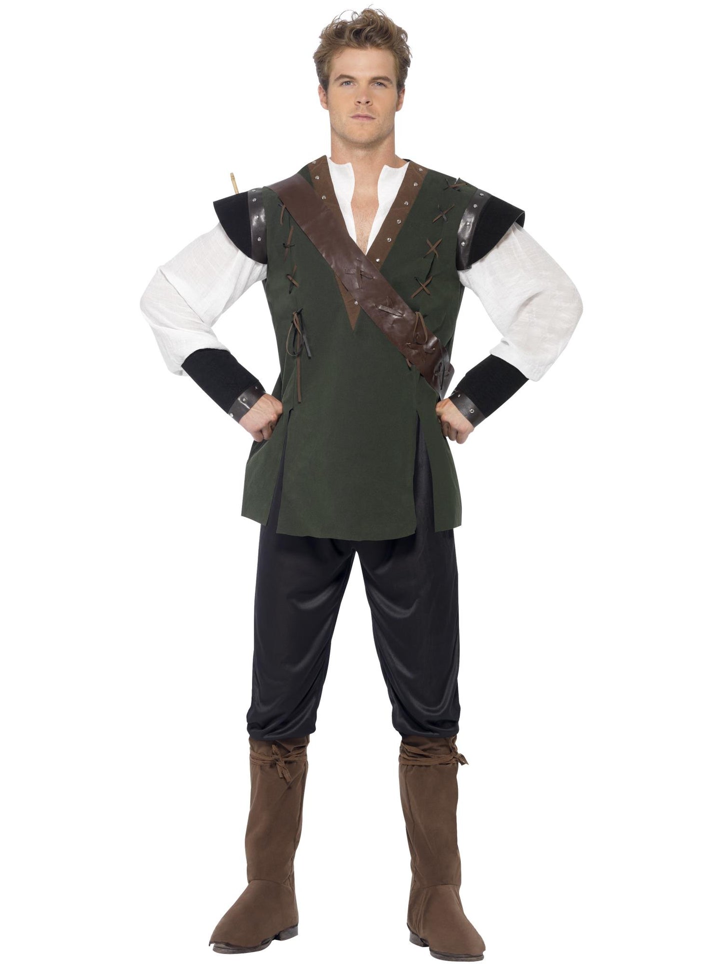 Smiffys ROBINHOOD Robin Hood Costume, Green CS für Herren