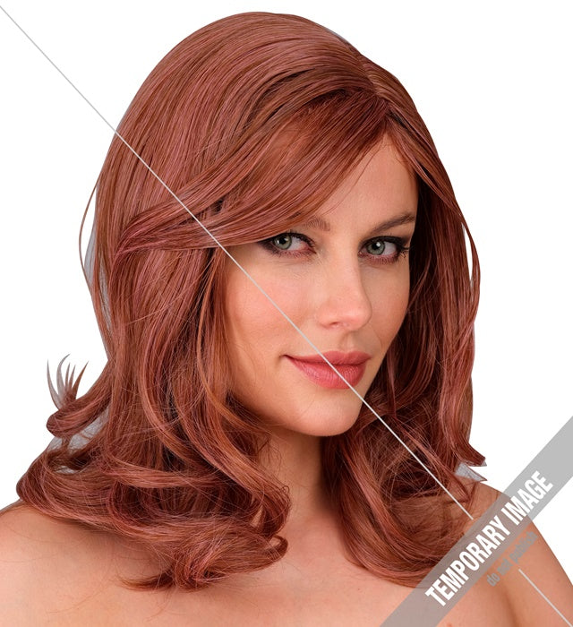 Bella Dream Hair Perücke in Braun-Rosa, verpackt in farbiger Schachtel