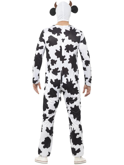 Smiffys Cow Costume Kuhkostüm schwarz-weiss mit Overall und Kopfte il – Detailansicht